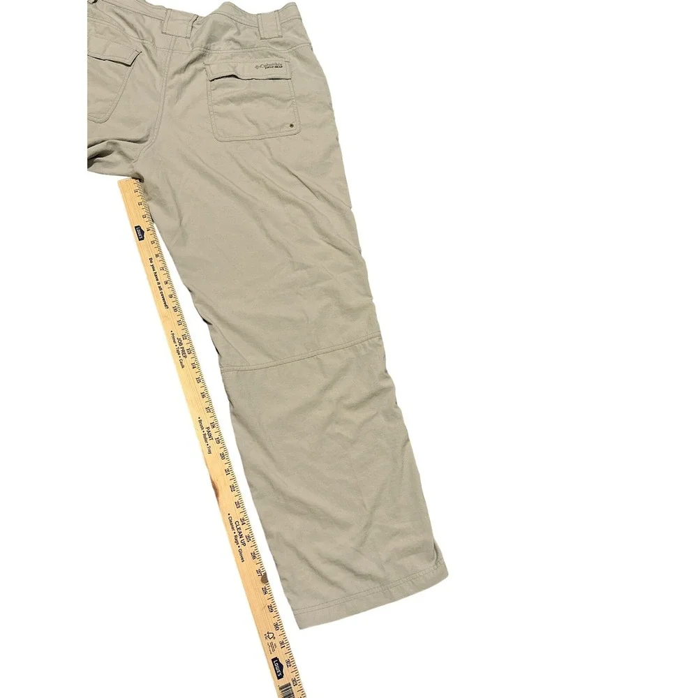 Columbia Mens Field‎ Gear Omni Shield Pants Size 38x32 Beige Roll Up Pants